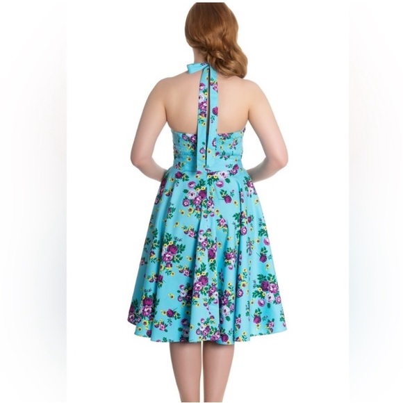 Hell Bunny Blue Floral Dress👗 - Picture 4 of 5